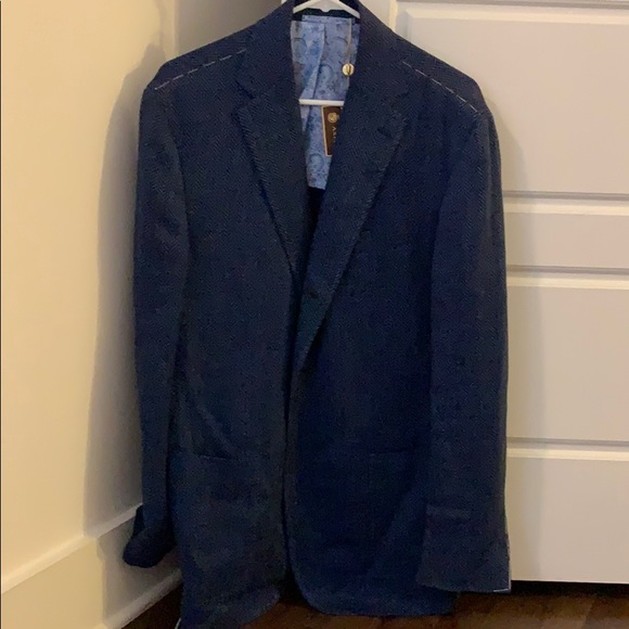 Axel’s Navy Herringbone Jacket size 54 EU/US 44